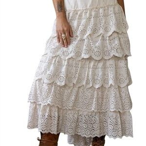 Magnolia Pearl Angelique Eyelet Skirt RARE